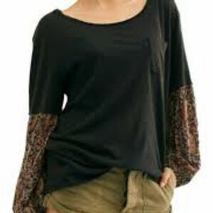 We the Free Free People Jade Paisley L/S Top